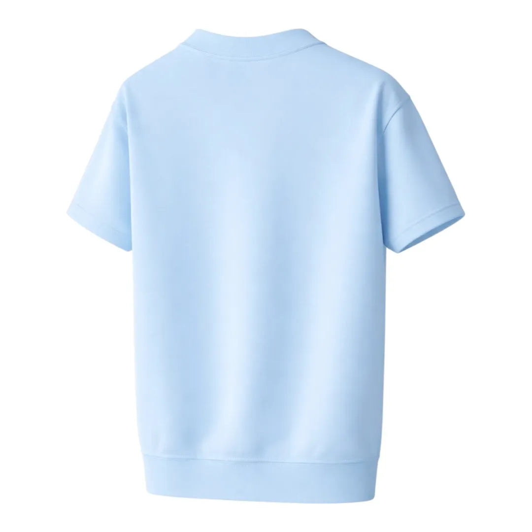 Darex Men’s Solid Light Blue T-Shirt – Soft Breathable Fabric, Regular Fit (Medium)