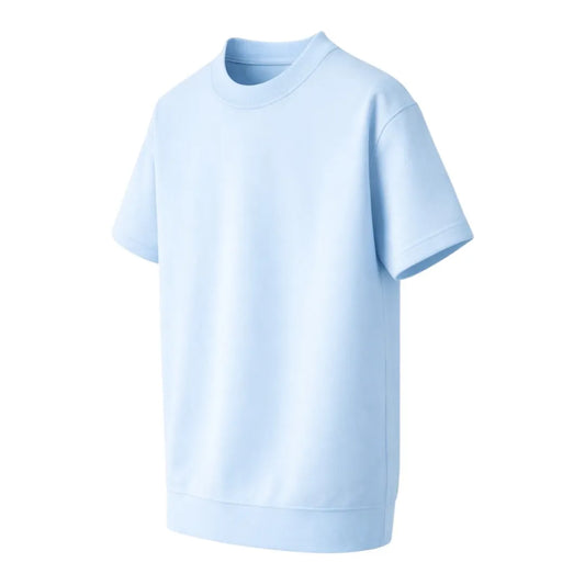 Darex Men’s Solid Light Blue T-Shirt – Soft Breathable Fabric, Regular Fit (Medium)